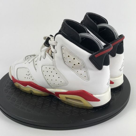 Nike Air Jordan 6 Retro White/Varsity Red 384665-102 Youth Size 4Y - Picture 7 of 12